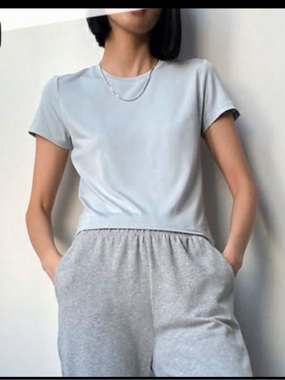 Aritzia Babaton Everyday Tshirt - Light Blue